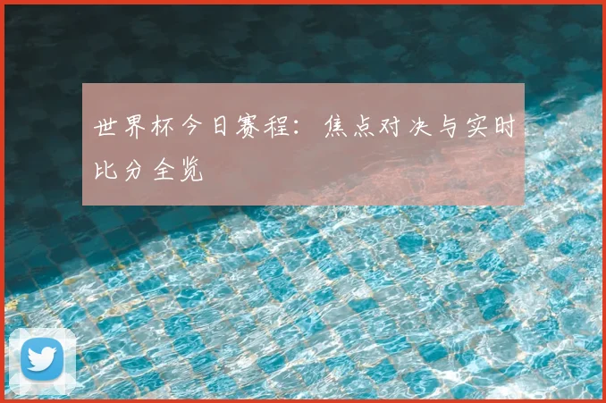 世界杯今日赛程:焦点对决与实时比分全览